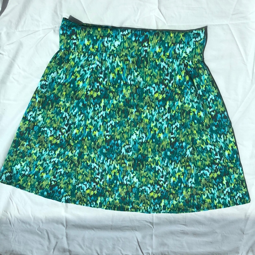 Green and Blue Patterned Skirt